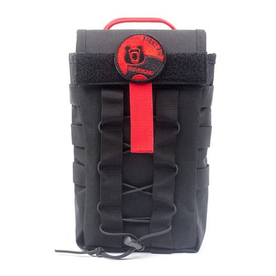 BearHoHo Outdoor Survival Kit IFAK Quick Pull Out Emergency Medical Bag Tactical First Aid Kit Molle System One Hand Operation for Camping Training Hiking Trauma Supplies (Full Set Kit, Black)