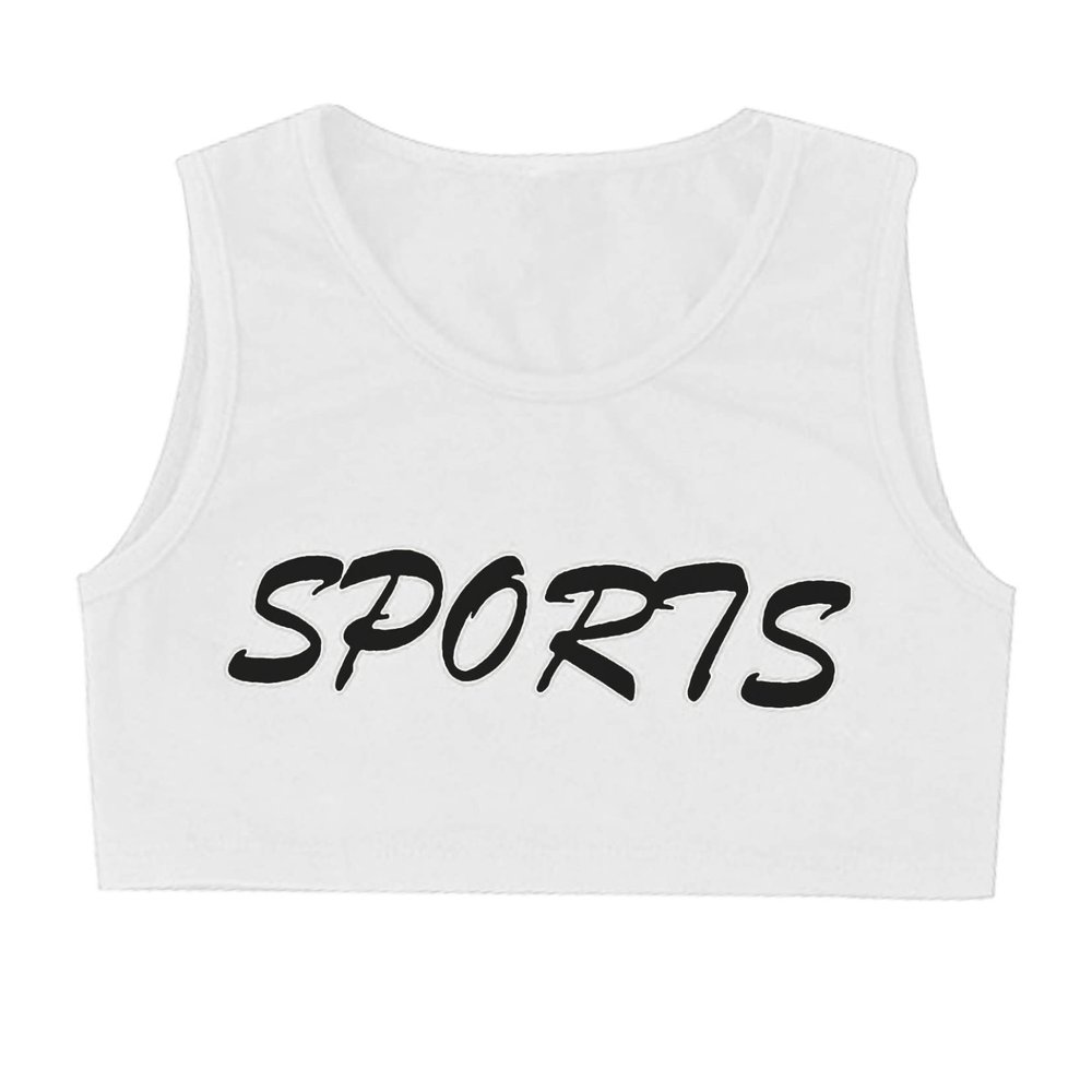 Moggemol Kids Girls Basic Sports Bra Sleeveless Crisscross Keyhole Back Crop Top for Dance/Yoga/Running Type C 6