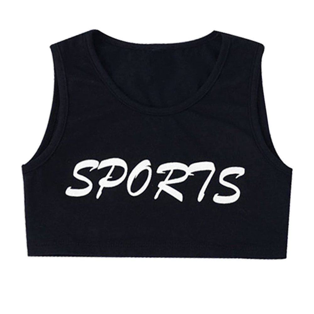Moggemol Kids Girls Basic Sports Bra Sleeveless Crisscross Keyhole Back Crop Top for Dance/Yoga/Running Type B 14