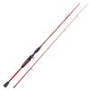 One Bass Fishing Rods,IM7 Graphite Spinning Rod & Casting Rod, 2 Pc Strong Quality Baitcasting Rod with Super Polymer Handle- 6'6" Casting -Red view 2