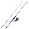 One Bass Fishing Rod and Reel Combo, IM7 Graphite 2 Pc Blank Baitcasting Combo, Spinning Rod with SuperPolymer Handle- 6'6" Spinning Combo with 2000 Reel - Blue view 3