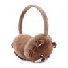 PESAAT Fluffy Ear Muff for Women Plush Earmuffs Kids Winter Earmuffs Girls Boys Cold Weather Ear Warmer (Coffee Bear) view 1