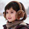 PESAAT Fluffy Ear Muff for Women Plush Earmuffs Kids Winter Earmuffs Girls Boys Cold Weather Ear Warmer (Coffee Bear) view 2