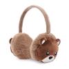 PESAAT Fluffy Ear Muff for Women Plush Earmuffs Kids Winter Earmuffs Girls Boys Cold Weather Ear Warmer (Coffee Bear) view 3