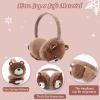 PESAAT Fluffy Ear Muff for Women Plush Earmuffs Kids Winter Earmuffs Girls Boys Cold Weather Ear Warmer (Coffee Bear) view 4