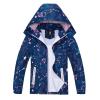 Kids Rain Jacket Waterproof Raincoat Mesh Lined Coat with Removable Hood for Boys Girls (Space,10-12 years) view 1