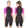 REALON Women's Mens Neoprene Shorty Wetsuit 2mm 3mm Back Zipper Cold Water Thermal Swimsuit for Swimming Surfing Diving Snorkeling view 1