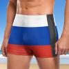 EARMUT Men's Swimwear Flag of Russia Briefs Swim Trunk Square Leg Boxer Board Shorts Swimsuit view 2