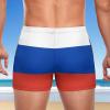 EARMUT Men's Swimwear Flag of Russia Briefs Swim Trunk Square Leg Boxer Board Shorts Swimsuit view 3