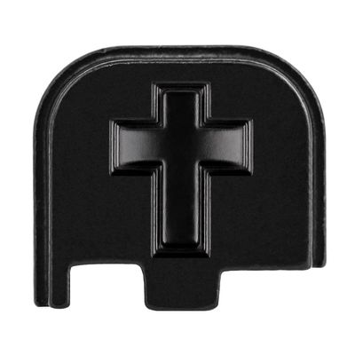 3D Aluminum Cover Slide Back Plate Magwell for Glock 43 43X 48, Fits Compact/Subcompact/Slim Models, Cross