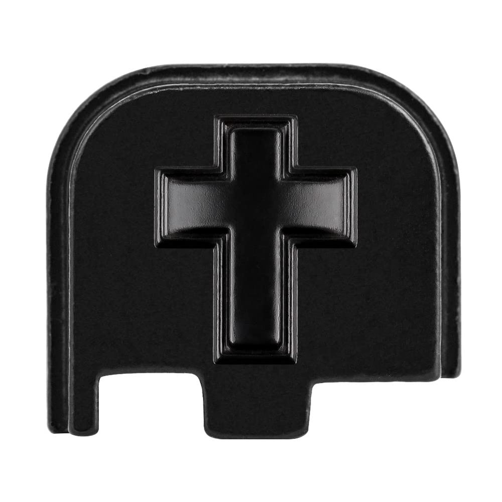 3D Aluminum Cover Slide Back Plate Magwell for Glock 43 43X 48, Fits Compact/Subcompact/Slim Models, Cross