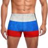 EARMUT Men's Swimwear Russia Grungy Flag Briefs Swim Trunk Square Leg Boxer Board Shorts Swimsuit view 1