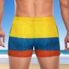 EARMUT Men's Swimwear Colombia Flag Briefs Swim Trunk Square Leg Boxer Board Shorts Swimsuit view 3