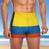 EARMUT Men's Swimwear Colombia Flag Briefs Swim Trunk Square Leg Boxer Board Shorts Swimsuit view 4