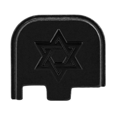 3D Aluminum Cover Slide Back Plate Magwell for Glock 43 43X 48, Fits Compact/Subcompact/Slim Models, Star of David