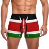 EARMUT Men's Swimwear Kenya Flag Briefs Swim Trunk Square Leg Boxer Board Shorts Swimsuit view 1