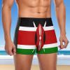 EARMUT Men's Swimwear Kenya Flag Briefs Swim Trunk Square Leg Boxer Board Shorts Swimsuit view 4