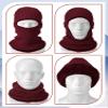Blulu Ski Mask for Men Knitted Full Winter Face Mask 1 Hole Balaclava Ski Hat for Cold Weather Men Women(Medium,Red) view 4
