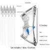 TIETHEKNOT Mini Archery Bow Set Right Hand Mini Compound Bow Mini Hunting Bow Metal Material Catapult RH/LH for Hunting Shooting Practice Archery Entertainment Fun, silvery view 2