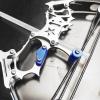 TIETHEKNOT Mini Archery Bow Set Right Hand Mini Compound Bow Mini Hunting Bow Metal Material Catapult RH/LH for Hunting Shooting Practice Archery Entertainment Fun, silvery view 4