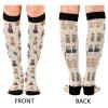 Wusikd Cartoon Monkey Compression Socks for Women and Men Circulation Animal Wild Zoo Long Socks for Athletic Running 1 view 2