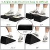 Yesland 3 Pcs Slant Board for Calf Stretching, 5 Adjustable Angles Foot Stretcher Incline Board, Non-Slip Foam Squat Wedge for Physical Therapy, Home Exercise view 4