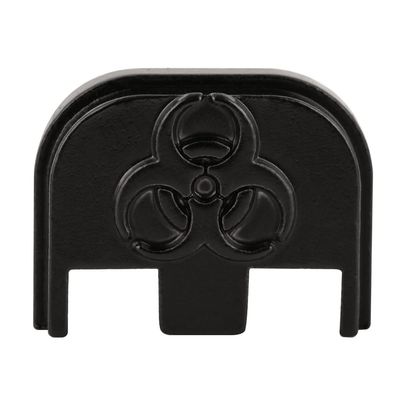 3D Aluminum Cover Slide Back Plate for Gen 1-5 Glock 17 18 19 20 21 22 23 24 25 26 27 28 29 30 31 32 33 34 35 36 37 38 39 40 41 44 45, Fit Standard/Compact/Subcompact/Slim Model, Biohazard