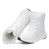 Women's Snow Boots Winter Warm Plush Lined Cozy Waterproof Booties Anti Slip Mid Calf Boots Lace Up Outdoor Lightweight Walking Booties Thickening Sneakers White 39 view 1