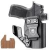 WARRIORLAND IWB Kydex Holster Leather Interior w/Claw & Optics Cut, Compatible with Sig P365 / P365 SAS / P365X P365XL, Inside Waistband Concealed Carry, Adj. Retention & Cant, Right Hand view 1