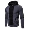 JEsilunmaMY Men's Color Block Hoodies Fashion Long Sleeve Pullover Sweatshirts Slimming Casual Sports Outdoor Jumper Tops (Grey,Medium) view 1