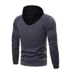 JEsilunmaMY Men's Color Block Hoodies Fashion Long Sleeve Pullover Sweatshirts Slimming Casual Sports Outdoor Jumper Tops (Grey,Medium) view 2