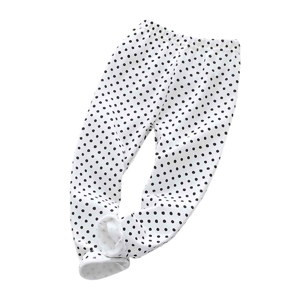 Toddler Children Infant Baby Girls Polka Dot Pants Leggings Trousers Clothes Outfits Orange Leggings (White, 3-4 Years)