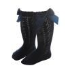Baby Infants Toddlers Girls Knee High Socks 1 Pack Bow Long Stockings Ruffled Socks School Leggings (Navy, 0-1 Years) view 1