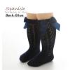 Baby Infants Toddlers Girls Knee High Socks 1 Pack Bow Long Stockings Ruffled Socks School Leggings (Navy, 0-1 Years) view 2
