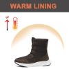 Women's Snow Boots Winter Warm Plush Lined Cozy Waterproof Booties Anti Slip Mid Calf Boots Lace Up Outdoor Lightweight Walking Booties Thickening Sneakers Brown 39 view 3