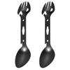 Happyyami 2pcs Fork Spoon Stainless Steel Bottle Opener Stainless Steel Camping Cookware Camping Cooking Stove Picnic Flatware Camping Utensils Cooking Utensils Travel Outdoor view 1