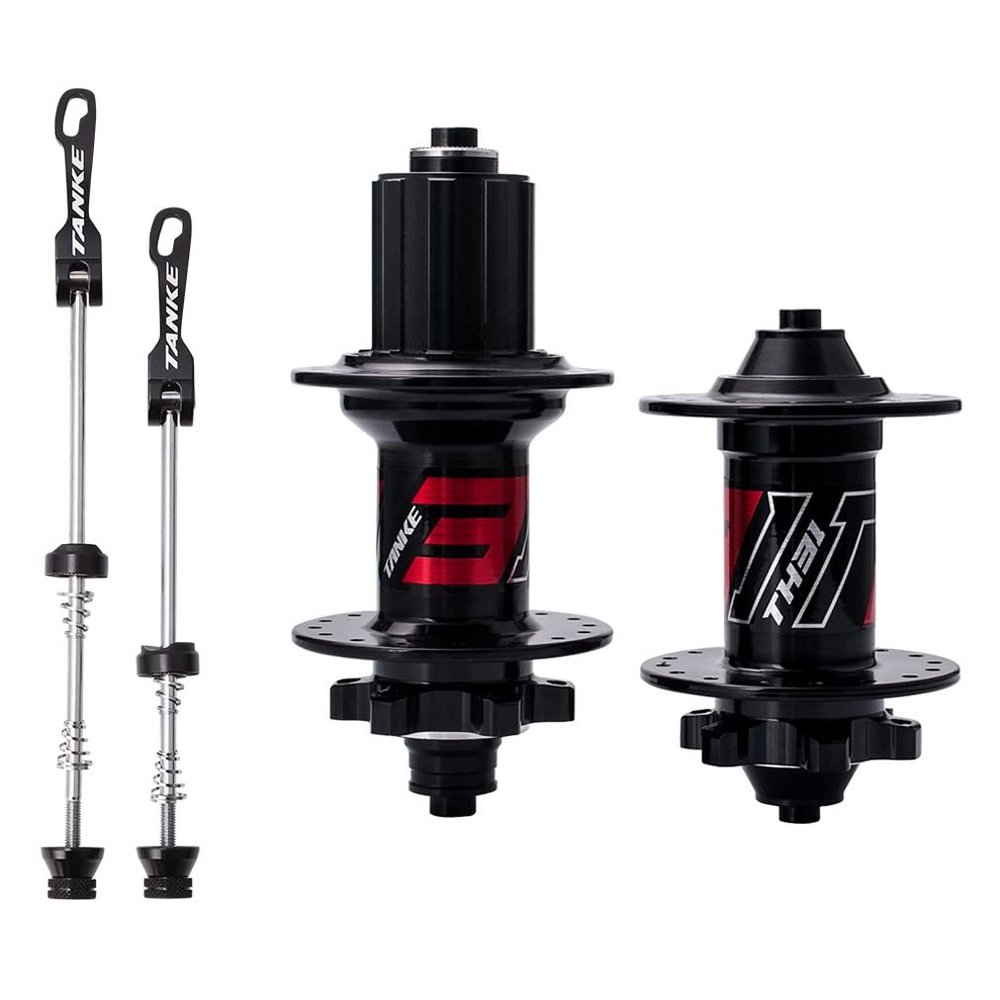 KOVBOX MTB Bicycle Hubs 32/36 Holes Disc Brake Mountain Bike Hub Set Quick Release Front Hub 100mm Rear Hub 135mm 7/8/9/10/11/12 Speed (Color : Black, Size : 32H)