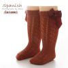 Baby Infants Toddlers Girls Knee High Socks 1 Pack Bow Long Stockings Ruffled Socks School Leggings (Coffee, 3-5 Years) view 2