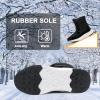 Women's Snow Boots Winter Warm Plush Lined Cozy Waterproof Booties Anti Slip Mid Calf Boots Lace Up Outdoor Lightweight Walking Booties Thickening Sneakers Black 38 view 4