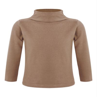 Hansber Baby Girls Boys Thermal Underwear Top Turtleneck T-Shirts Stretchy Long Sleeve Winter Baselayer Vest Coffee 7-8