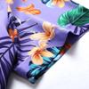 SheLucki Hawaiian Shirt for Men, Unisex Summer Beach Casual Short Sleeve Button Down Shirts, Printed Palmshadow Clothing Flower Purple 3XL view 2