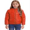 Oyolan Youth Boys Girls Winter Coat Water-Resistant Hoodie Zipper Puff Jacket Warm Lightweight Down Coat Orange 11-12 Years view 1