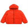 Oyolan Youth Boys Girls Winter Coat Water-Resistant Hoodie Zipper Puff Jacket Warm Lightweight Down Coat Orange 11-12 Years view 3