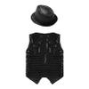 FEESHOW Kids Boys Girls Glittery Sequins Sleeveless Button Closure Vest Jacket for Stage Performance Show Dancewear Black A 17-18 Years view 4