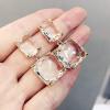 Austrian Crystal Earrings Handmade Gold Plated Sparkling Clear Crystal Clip Earrings Retro Dangle Earrings for Women view 4