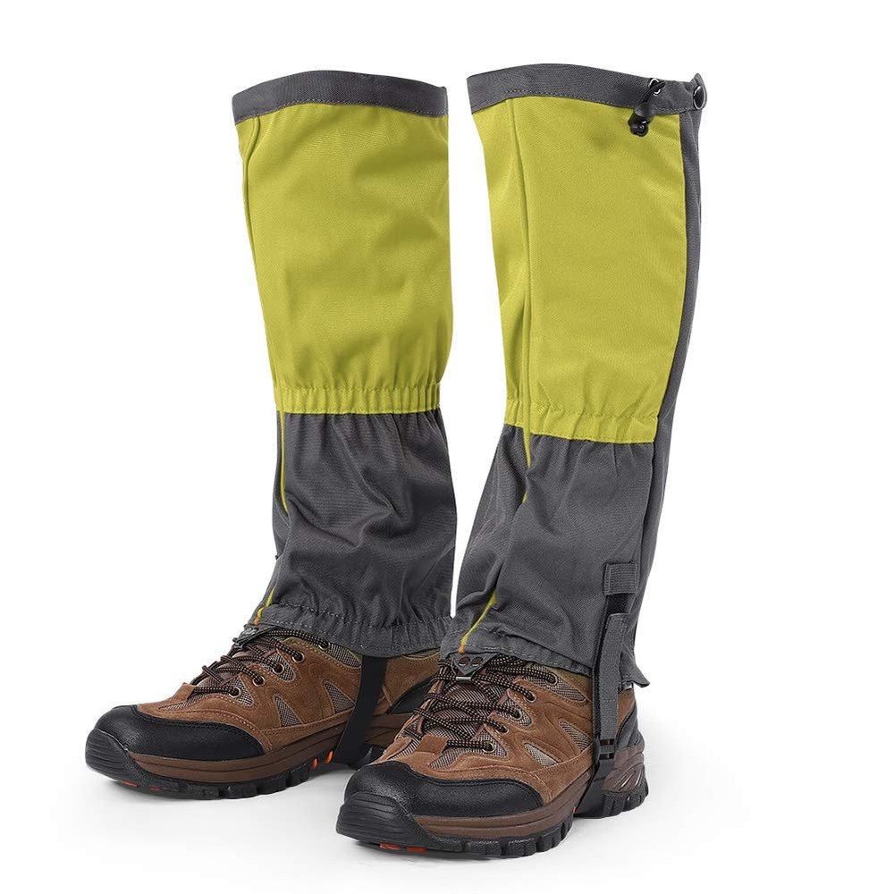 Ultra avoid Tear Boot Gaiters for Hiking , Leg Gaiters with watertight zippered , adjust Shoe Gaiters for Hunting , Breathable Snow Gaiters for Men & Women(Green) , Leg Gaiters with watertight Zip