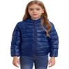 Oyolan Youth Boys Girls Winter Coat Water-Resistant Hoodie Zipper Puff Jacket Warm Lightweight Down Coat Dark Navy 5-6 Years view 1