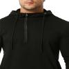 DGHM-JLMY Men's Outdoor Sports Leisure Hoodies Casual Fashion Hoodie Pullover Hoodies 1/4 Zip Long Sleeve Drawstring (Black,Small) view 4