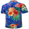 SheLucki Hawaiian Shirt for Men, Unisex Summer Beach Casual Short Sleeve Button Down Shirts, Printed Palmshadow Clothing Pineapple Dark Blue 3XL view 4
