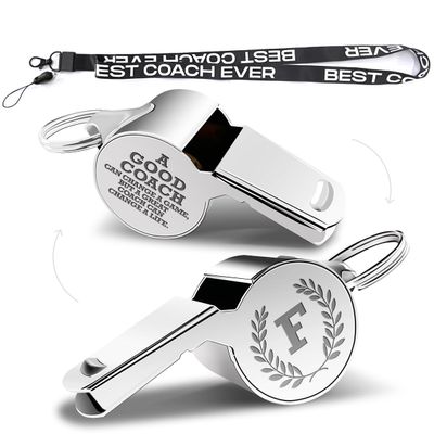 Letters Coach Gifts, Whistle for Coaches, Whistle Emergency, Thank You Coach Gifts, Coaches Whistle with Lanyard Cheer Coach Gift for Men Women Teachers Referees School Sports Coach Outdoor, Letter F
